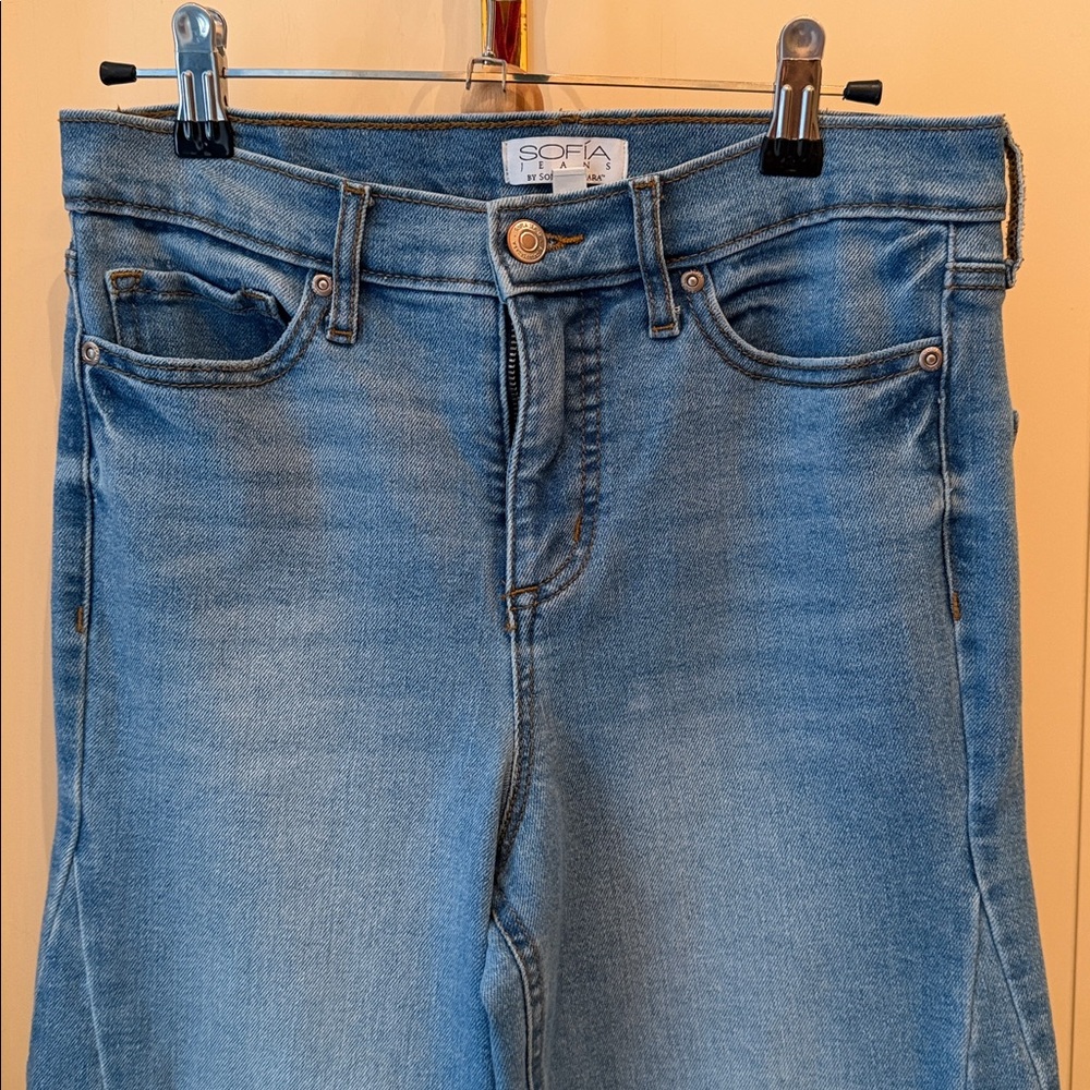 Sofia Jeans Women's Margot Wide Tri Inset High Rise Jeans - Picture 7 of 10